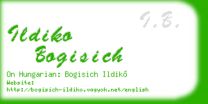 ildiko bogisich business card